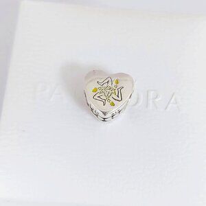 Pandora Sicily Flag Sicilia Exclusive Heart Charm Travel Pendant S925 Silver